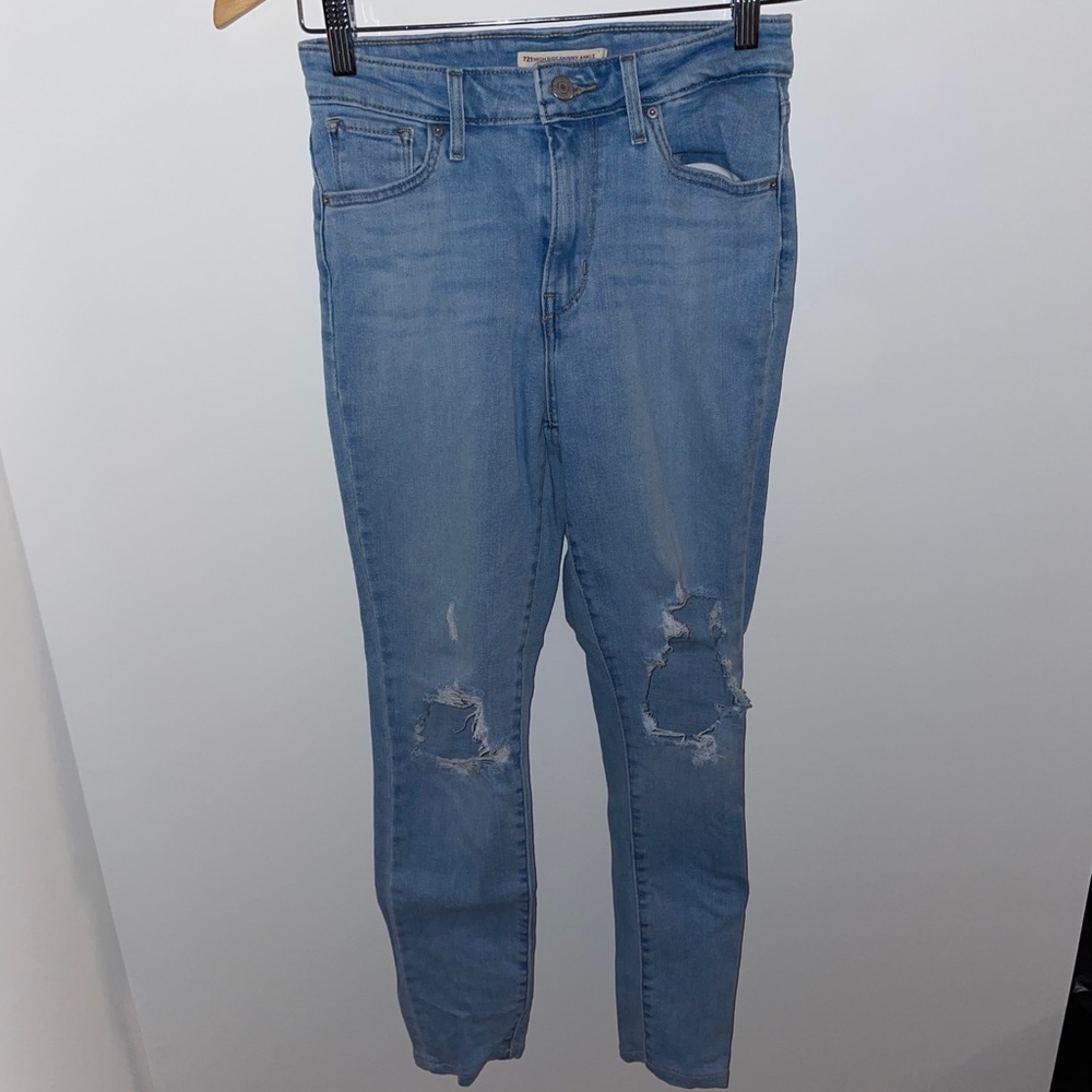 Levi’s High Rise Skinny Ankle Jeans - Light Wash